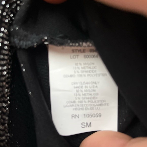 The XScape 2-piece set,black/metallic sparkles, round neck,long-sleeved jacket,S - Picture 10 of 16